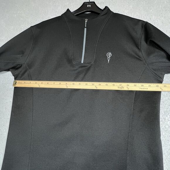 Peter Millar Sweater Mens Size Medium Black Element 4 Warmth Half Zip Pullover - Picture 8 of 13